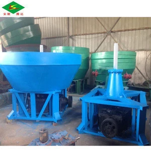 Small gold mine equipment wet pan mill /gold grinding mill