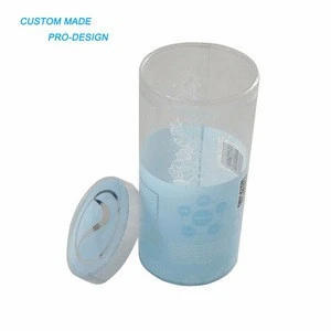 Small order accepted custom printing clear cylinder packaging custom box tube