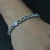 Import Solid 925 sterling silver natural blue topaz gemstone bracelet jewelry statement bracelet wholesale gemstone handmade bracelet from India