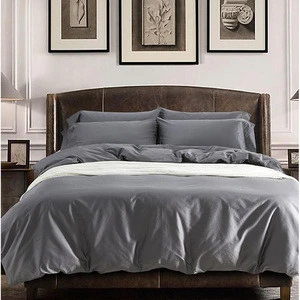 solid grey Egyptian polyester sheets bedding sets duvet cover bed bedsheet bedspreads fabric