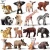 Import solid PVC wild animals toys collection, custom made lifelik animal toys models, non toxic PVC animal figures for education from China
