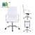 Import (SONAMU-B) Modern Ribbed Office Chair Ergonomic Height Adjustable Swivel Desk Chair Mid Back Conference Chair Pu Leather (White) from China
