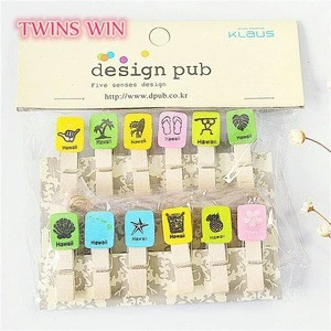 Spain 2018 High quality Office Binding Supplies custom shape types of photo paper mini wooden clips