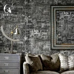 Special blackboard with math problem 3d graffiti wallpaper rolls 3d pvc wall paper