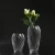 Import Special design The crack floral glass vase customized transparent hand-blown clear thick glass flower vase from China