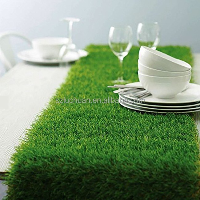 Special New Design for Green Artificial Grass Table Runner