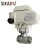 Import Split body 2pc 1/2 inch DC24V SS304 thread connection motorized ball valve from China