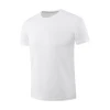 Spot custom pure white short-sleeved round neck t-shirt men custom-made advertising casual cultural shirts can print logo