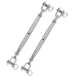 Stainless Steel Marine Rigging Screw EU Turnbuckle with Jaw, Swage Fork Terminal, Threaded Stud Tensioner for Sailboat