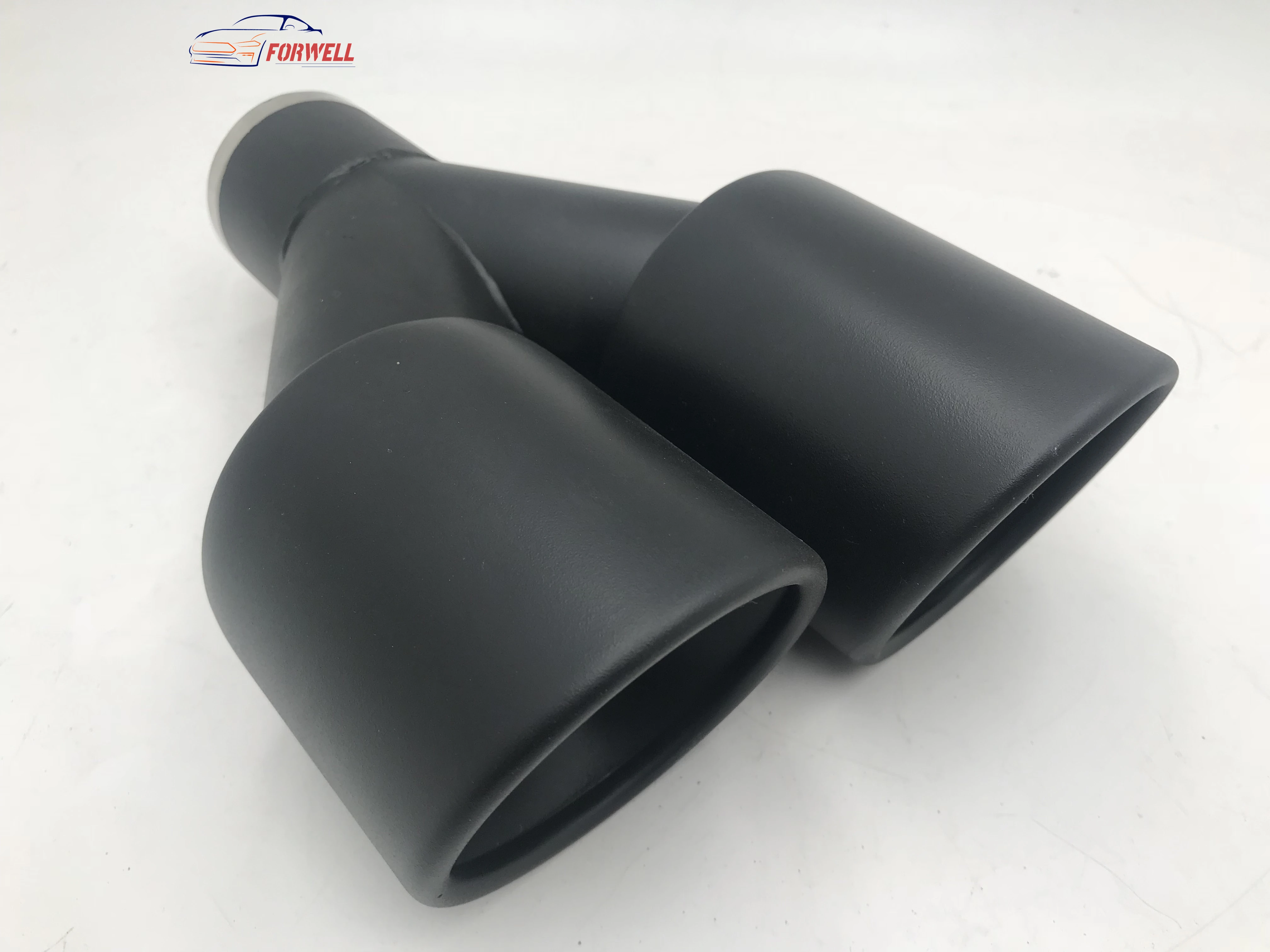 stainless steel muffler dual for exhaust muffler tail throat muffler tip double tailpipes for exhaust