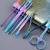 stainless Steel Professional Cutter Care Set Scissor Tweezer Knife Ear Pick Tools Grooming Kits with Leather Case