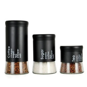 Stainless steel spice bottles salt sugar seasoning pepper shaker with rotating cover barbecue
