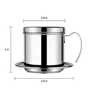 Stainless Steel Vietnamese Coffee Pour Over Dripper Maker Filter