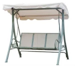 Steel 3 person canopy swing