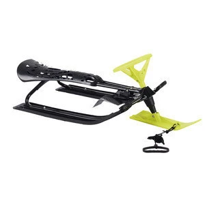 Steel frame snow sled with hollow seat