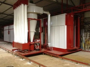 Step by step powder coating line for heavy products