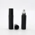 Import Stock products matte frosted black essential oil glass deodorant roll on bottle with metal roller ball from China