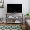 Stylish and simple Old wooden TV stand with wheels