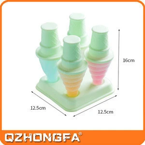 Summer Hot selling 4 PCS Sillicone Ice Cube Molds Popsicle Maker DIY Ice Cream Tools