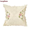 Supplier Hand Embroidery Design Cute Cotton Pillow Case Cushion Cover