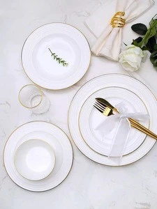 Tableware wholesale luxury wedding plates ceramic dinnerware set