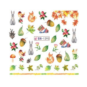 Thanks Giving Nail Art Stickers 2020 Water Decals Transfer BN Series Manicure Japan Accessories Autumn Fall Hot