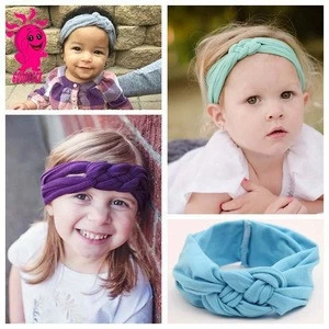 The Latest Toddler Soft Headwear Baby Dot Cross Knot Hairbands Turban Knit Knot Headbands