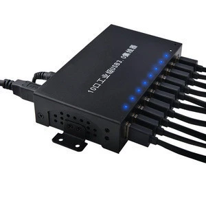 Tinpec USB 3.0 Hub - 10 Port Powered USB Hub - High-Speed Data Transfer - Aluminum USB Hub with 60W (12V / 5A) Power Adapter