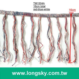 (#TM1504A) 2015 branded new European design 16cm long colored tassel fringe for dress