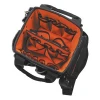Tool Bag with Shoulder Strap Has 40 Pockets for Tool Storage and Orange Interior