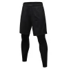 Top Quality Mens Training Jogging Wear Track Pants Fake Two Piece Compression Running Shorts Gym Leggings Sportswear