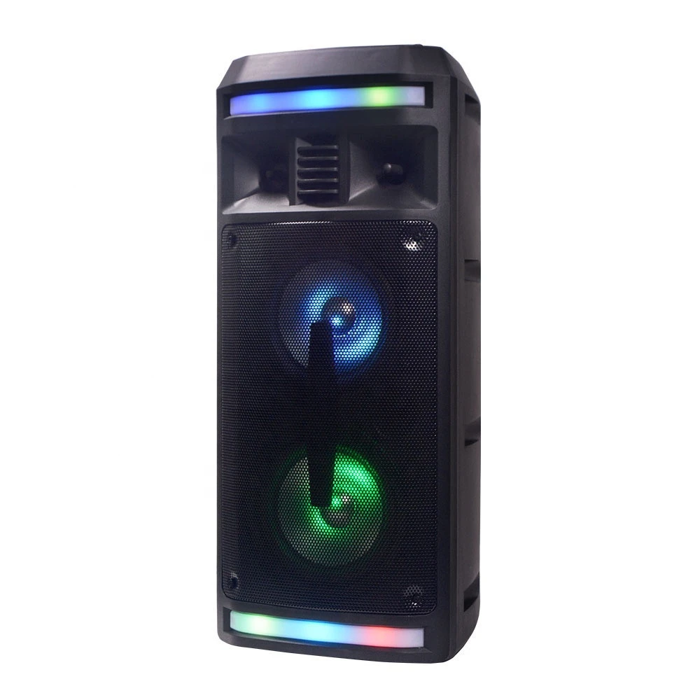Top Sale Dual 6.5 inch Private Mini Portable BT Wireless karaoke Player Party Rechargeable Speaker with Disco Light