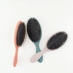 Top Selling Black Customized Plastic Boar Bristle Hair Brush Paddle Hair Brush Wholesale