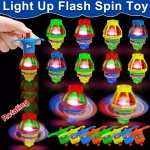 Top selling New Funny Children Flash Toy With launcher Bounce Spinning Top Fidget Toys LED Glowing gyro Toys