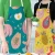 Import Tropical Fruit Pineapples Orange Slices Watermelon Slices Themed Cotton Hemp Material Aprons Kitchen Cooking Baking Wear For B from China