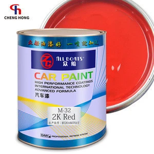 Two component high hardness vehicle lacquer coating acrylic red paint spray solid color car metal paints