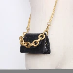 TWOTWINSTYLE Fashion Belt For Women Elegant Patchwork Packages Girdle Chain PU Leather Casual