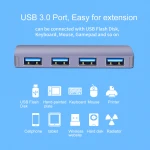 Ultra slim portable 4 usb ports  multi 3.0 usb hub , keyboard mouse phone flash drive data charging usb splitter for computer