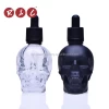 Unique shaped glass dropper 30ml 60ml 120ml glass skull bottle