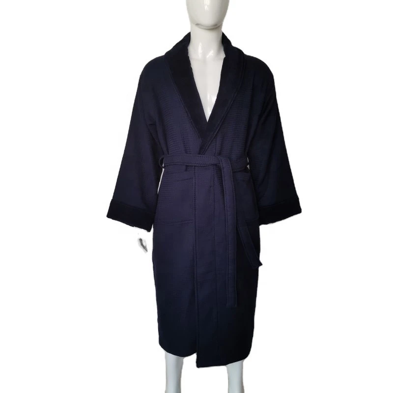 Unisex Velour and Terry Cloth Bathrobe 100% Cotton Hotel/Spa Robes Classic Bath Robes For Men or Women