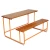 Import University school desk with bench high quality modern school furniture desk set in classroom from China