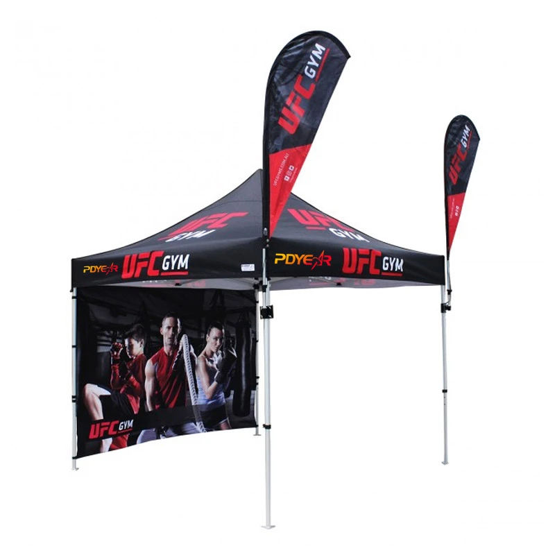 USA Free Shipping Marketing 10x10ft Outdoor Christmas Party Event Tent Flea Market Canopy Tents with Prints