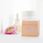 USB Or Battery Powered, Desk Clock Cube Clock For Bedrooms, Kids, Living Room Date Temperature Time Display Digital Alarm Clock