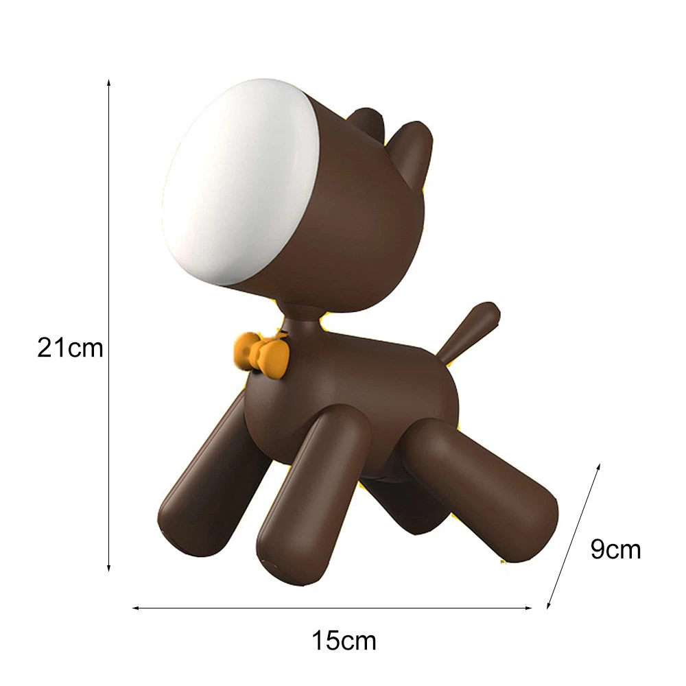 Usb Rechargeable Dimmable Puppy Creative Cartoon Study Table Stand Reading Led Night Lights