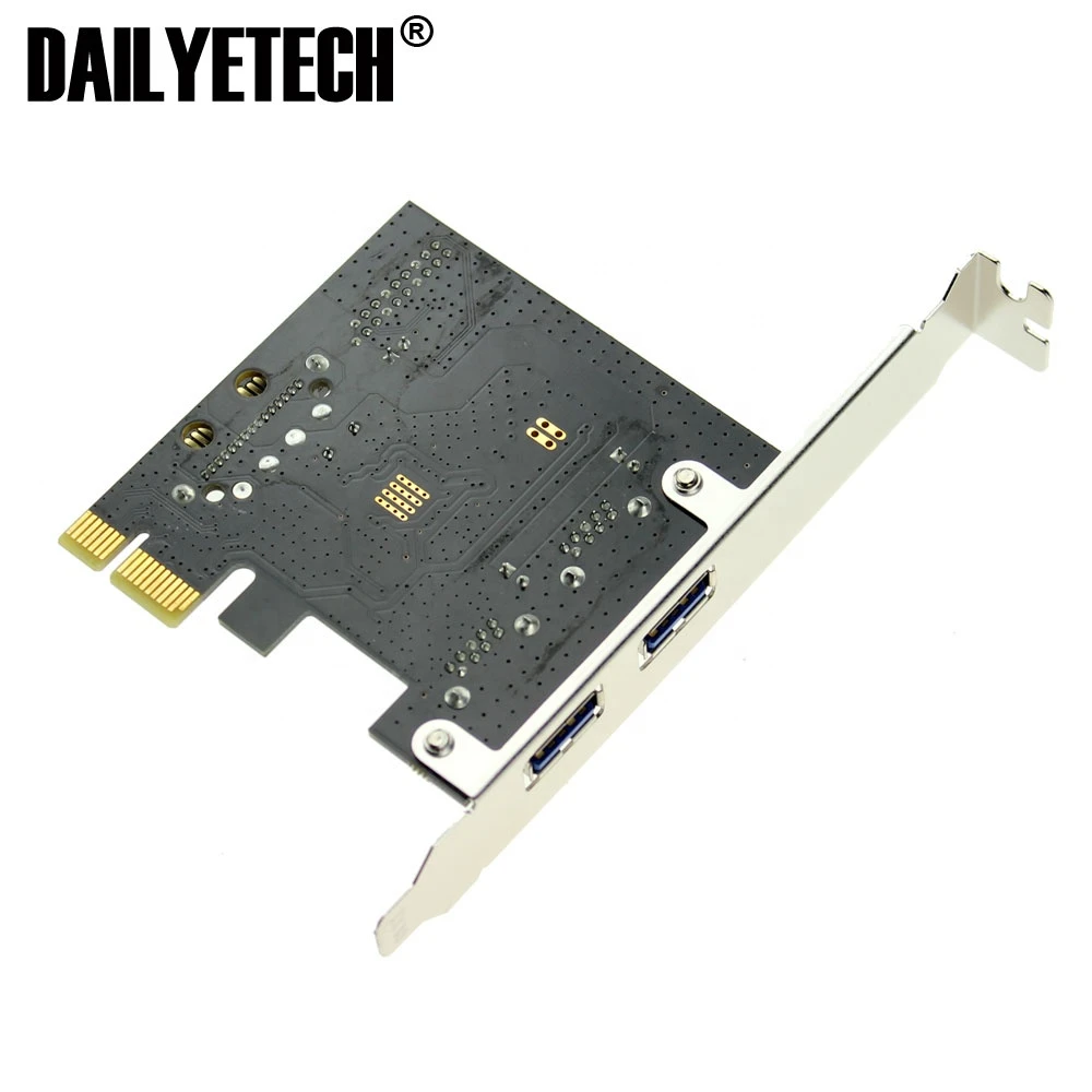 USB3.0 PCI-E PCI Express Card adapter SuperSpeed 2Port 19pin 15pin Connector Low Profile