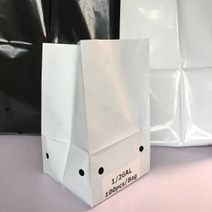 UV treated White Black Poly LDPE Garden Grow Bags with punched Drain Holes