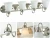 Import Vanity Light Fixture 4 bulbs for Bathroom, Brushed Nickel, Alabaster Glass(bulb not included) from China
