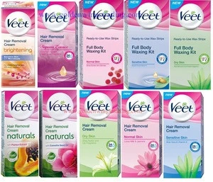 Veet Ready to Use Wax Strips Full Body Waxing Kit for Dry Skin
