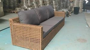 Vietnam factory hotel home wood poly rattan sofa garden outdoor furniture