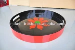 Vietnamese Lacquerware- flower inside round tray for home